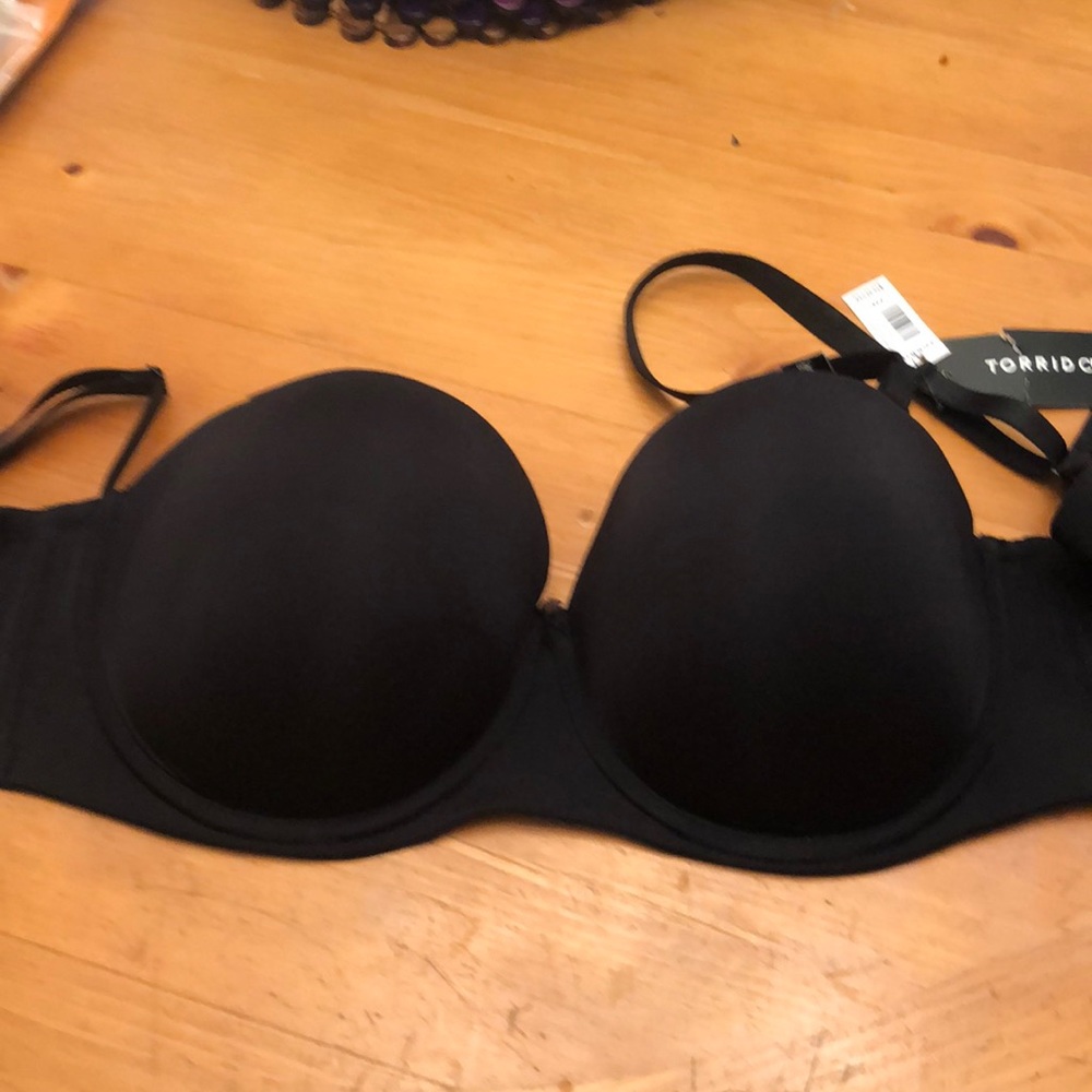 Torrid black push up strapless